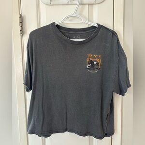 RVCA Crop Tee grey